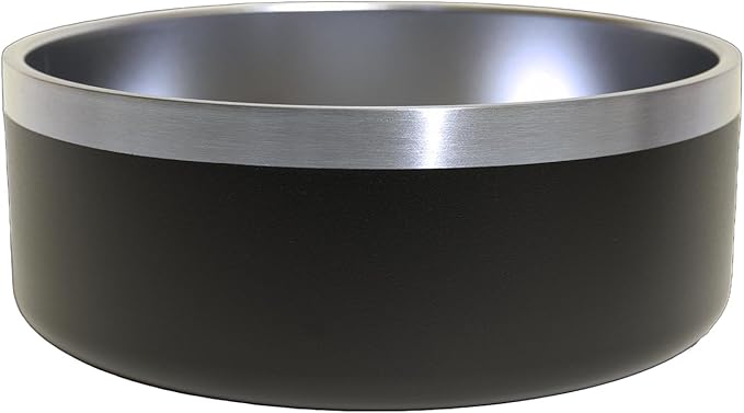 Custom Dog Bowl with Large Name - 304 Stainless Steel, Personalized Engraved, Nonslip, Custom Cat Bowl, Feeder, Pet Supplies, Food (Black, Medium -32oz)