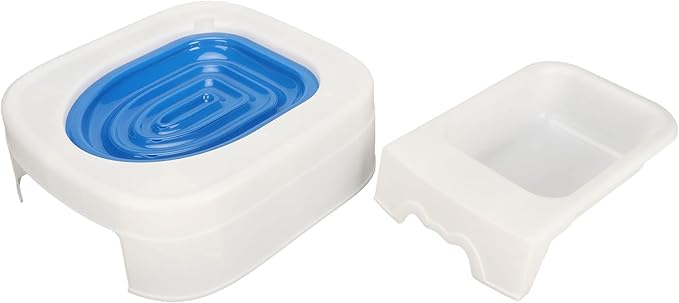 Luqeeg Cat Training Kit System - Professional Reusable Cat Toilet Trainer, Urinal Seat with Extra Blue Tray, Recess Design Facilitates Tray Removal