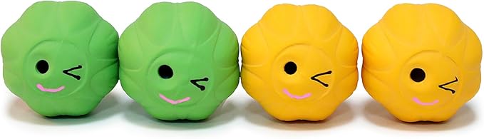 Cat Ball Toys with Bell and Catnip, 2” Bouncing Latex Rubber Pet Chew Toy Kitty Fetch Play Balls for Bored Indoor Adult Cats Kitten Puppy Small Dogs