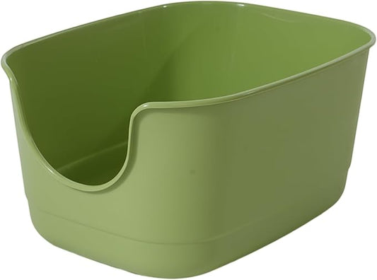SpaceTime Extra Large Litter Box with High Sides,24.2" Lx16.3 Wx12.9 H XL Multi Cat Litter Pan for Kitty,Cat Boxes for Indoor Cats,Jumbo Litter Boxes for Big Cats,Anti-Splashing,Easy to Clean (Green)