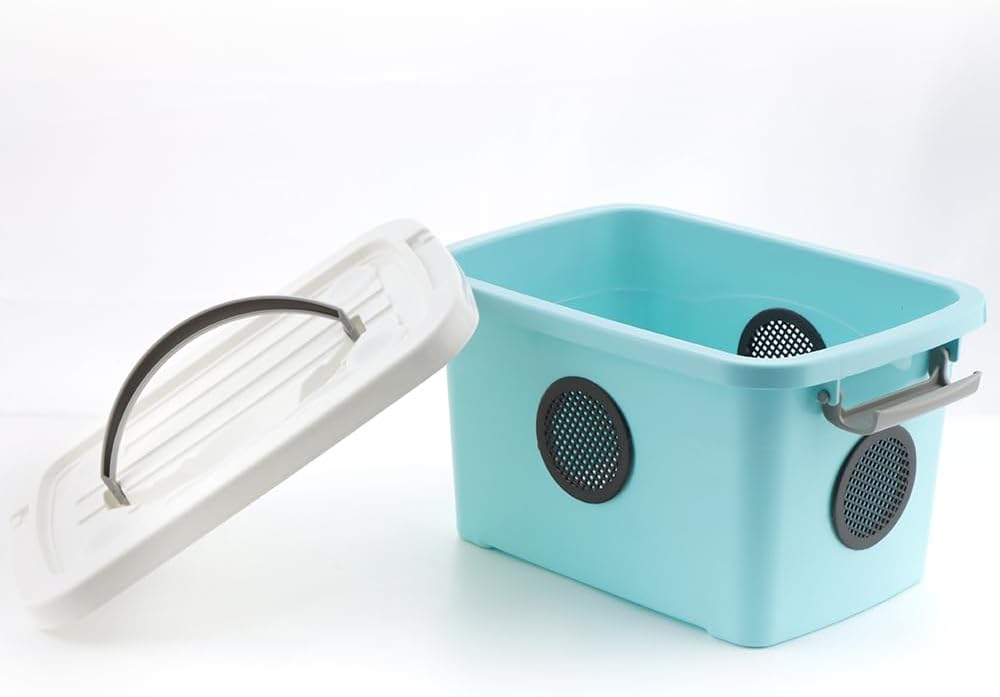 1 Pack Cricket Breeding Box Insect Keeper Reptile Feeding Box for Reptile Bearded Dragon Leopard Gecko Lizard Frog Snake