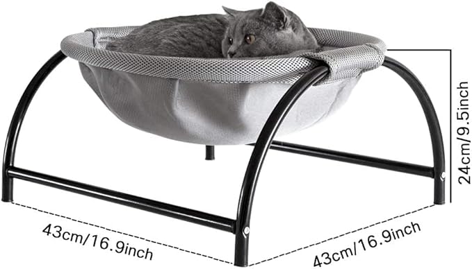Cat Bed Dedicated Replacement Net Cover Soft Durable Breathability (Grey)