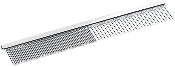 Eye Envy Tear Stain Remover Comb for Dogs and Cats. Fine/Coarse with 80 Rounded Pins. Gently Remove Crusty Eye Debris, Gunk and Boogers. Face and Feet Comb. Remove Tangles