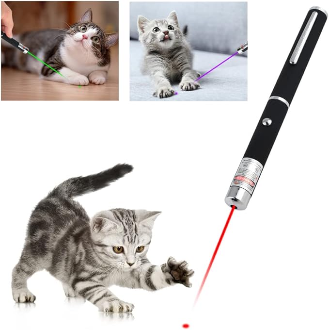 Laser Pointer Cat Toys Red Laser Presentation Remotes for Indoor Classroom Interactive Teaching (Red, Without Battery 1 Pack)
