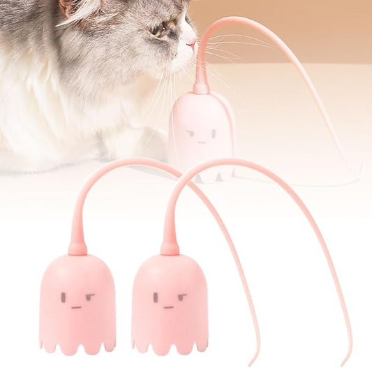 Indoor Cat Toys, Most High-Tech Electric Cat Toy, Interactive Cat Toy Cat Wand Toy for Indoor Cats, Rechargeable Automatic Cat Interactive Toy for Bored Indoor Adult Cats (2Pcs-Pink)