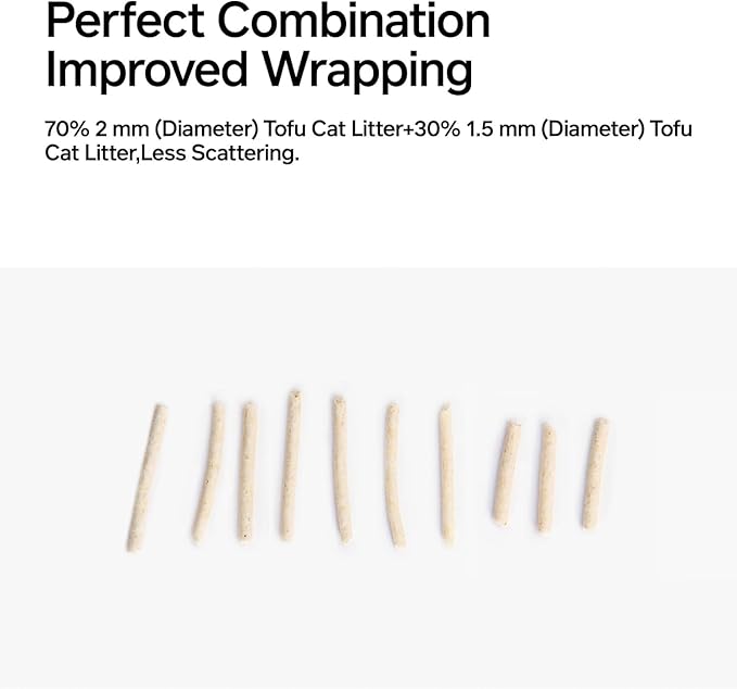 pidan Tofu Cat Litter Clumping,Flushable,Ultra Absorbent and Fast Drying, 100% Natural Ingredients Litter,Solubility in Water,Really Dust-Free,Less Scattering (5.3lb×4bags)