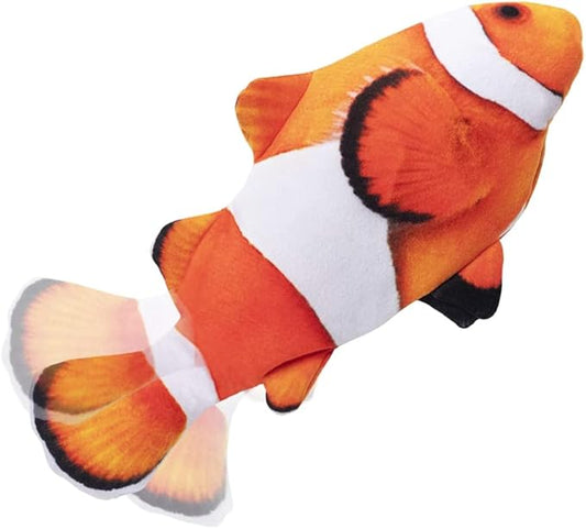 Tocirelo Cat Toy Flopping Fish - Interactive Cat Toy for Indoor Bored Cats, Automatic Moving Floppy Fish Dog Toy, 11" Realistic Electric Kitten Kicker Exercise Stuff with Catnip SilverVine