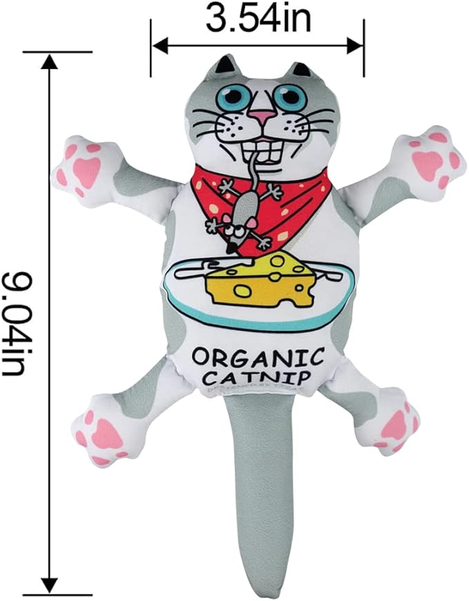 TTcat Organic Catnip Pillow for Cats & Kittens,Cat Chew Toy for Indoor Cats,Catnip Kicker Toys,White Cat…