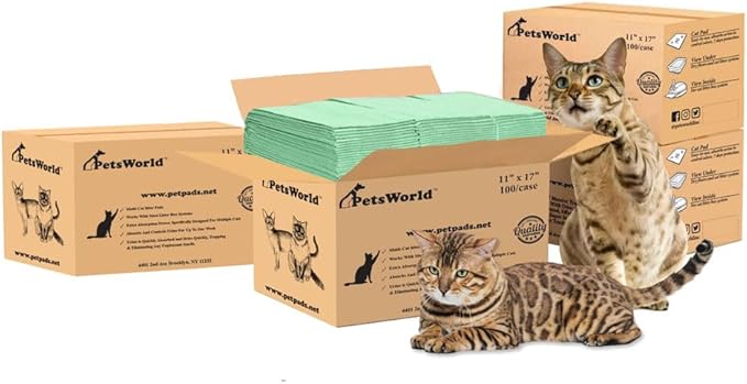 PETSWORLD Multi Cat Pad Refills for Cats Breeze Litter System, Ultra-Absorbent, Quick Dry - (400 Count, Fresh Scented)