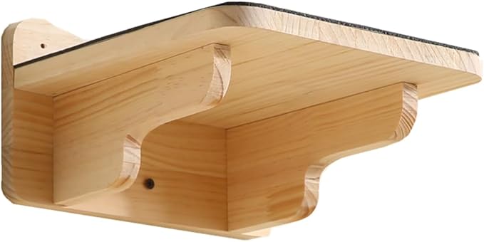 SHENGOCASE 9.8" x 9.8" Solid Wood Wall Mounted Large Cat Steps, Furniture, Shelves, Stairs, Perch