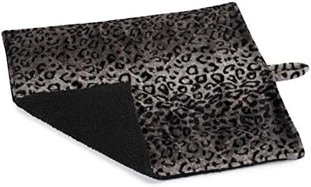 Prairie Horse Supply Quality Thermal Cat Mat and Free Cat Toy (Grey Leopard) (3 Mats) Cozy Self Heating Warming Kitty Kitten Puppy Small Dog Bed, Reversible Washable Pad, No Electricity