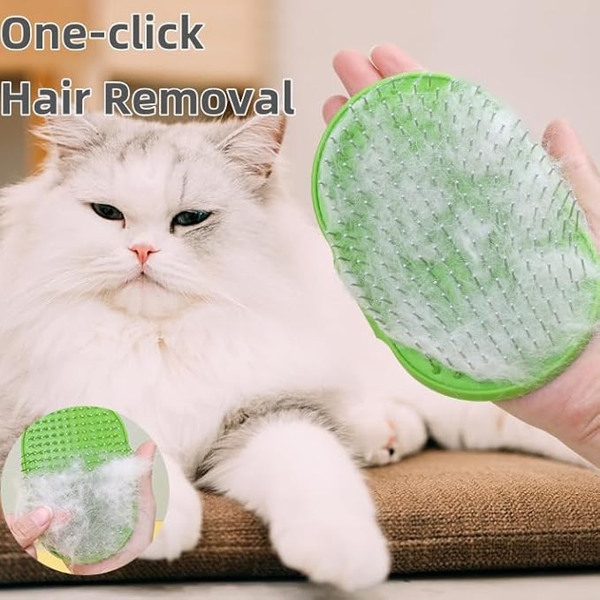 4-Pack Silicone Cat Brush Set, Pet Scratcher and Massager – Adjustable Pet Deshedding Brush, Bath Brush for Cats and Dogs, Suitable for Furniture Legs & Corners (Needle Style - 2PCS (Blue + Green))