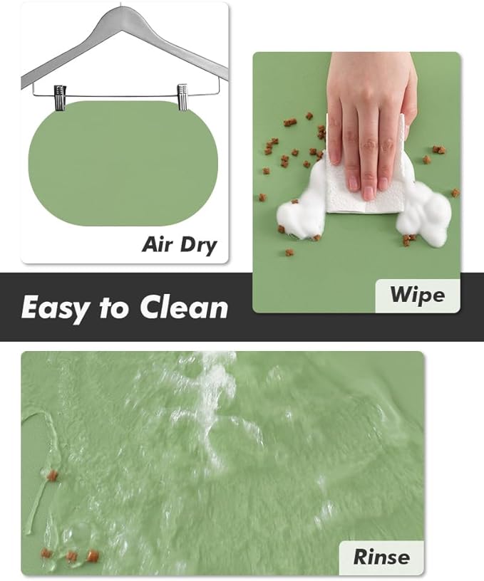 Absorbent Dog Food Mat-Dog Cat Mat for Food and Water Bowl, Quick Dry Pet Food Mat, No Stains Pet Feeding Pad, Cat Accessories Pet Supplies Mat for Messy Drinkers