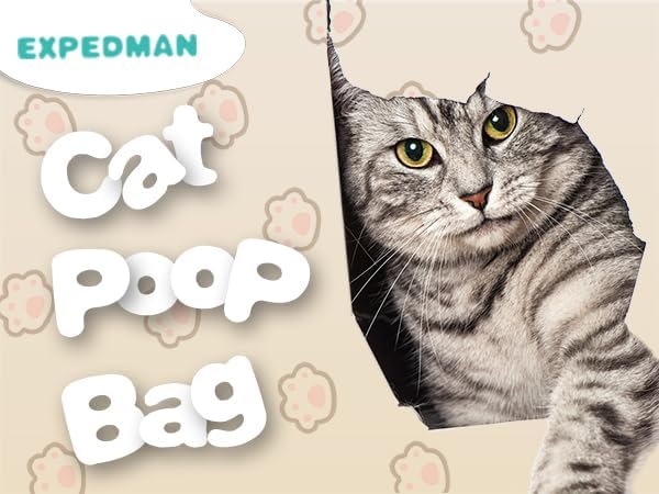 Cat Litter Bags for Self Cleaning Litter Trays, 20 * 18 inches, Drawstring Receptacles Bags, Close Litter Box Liners for Cat Poop Bag, 4 Rolls, 60 Counts