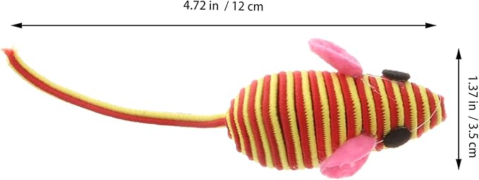 Scicalife Elastic Rope Mouse Toys, Mouse Cat Playing Props, Cat Teaser Interactive Toy Colorful Mouse Toys(Random Color 12pcs)