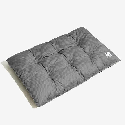 FUNNY FUZZY Washable Dog Bed,Reversible Plush Dog Crate Mat, Soft Fluffy Kennel Pad,Pet Sleeping Mattress for Jumbo,X-Large Sized Dogs Breeds,2XL,48"× 31",Grey