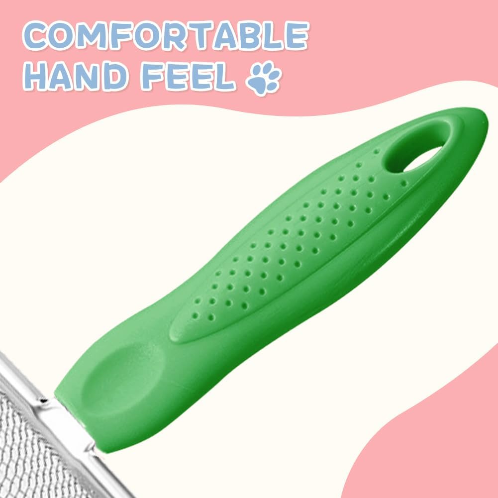 Cat Litter Scoop,Sturdy Litter Cleaner Corner Shovel,Stainless Steel Mesh Litter Shovel,Easy to Clean Reptile Terrarium Sand Waste,Beach Shovel(Green)