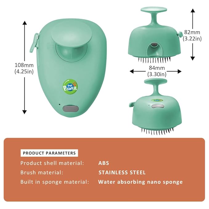 Cat Steam Brush for Shedding, 4 in 1 Rechargeable Steam Brush for Cats and Dogs, Anti-Static, Massage, Cleaning, Shedding & Combing All In One!