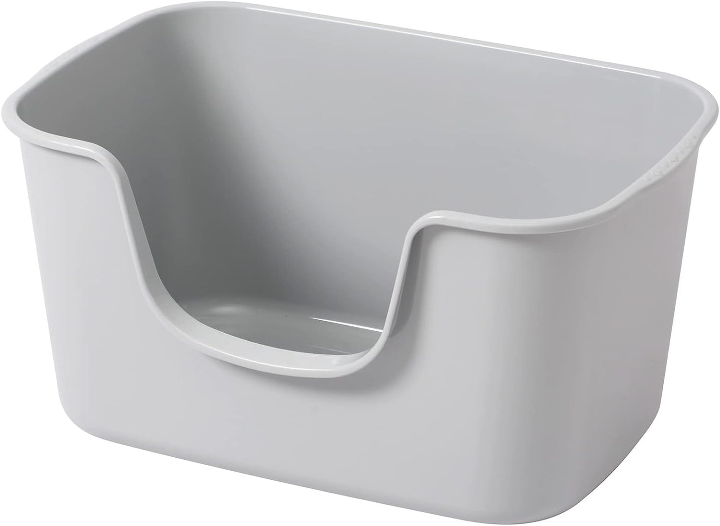 Smart Paws Extra Large Jumbo Cat Litter Box for Maine Coon Cats, Open Top High-Sided Anti-Splash Litter Pans, Durable XL Kitty Bathroom for Multi-Cat Households (Grey)