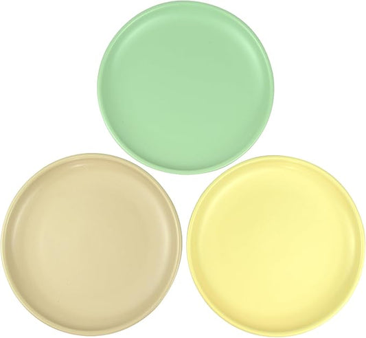 Ceramic Shallow Cat Dish 6 inch, Whisker Fatigue Free Cat Food Bowls, Wide and Small Pet Plate for Kitten and Kitty, Short Legged Munchkin Cat