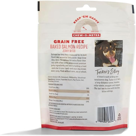 Whole Paws, Grain-Free Dog Jerky Treats, Baked Salmon Recipe, 5 Ounce