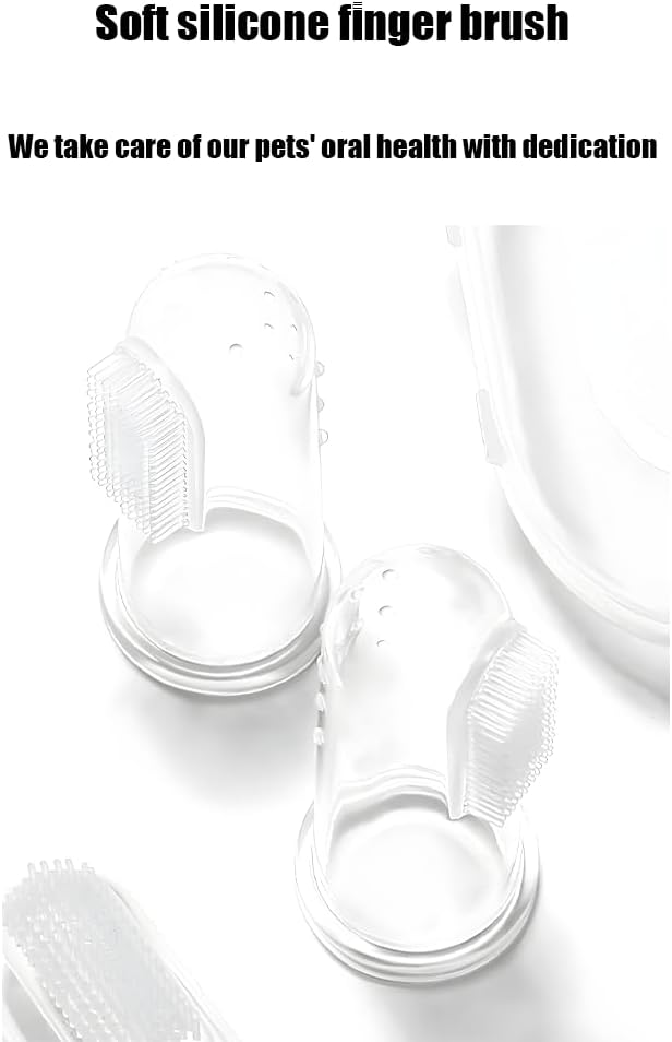 6Pack Dog Toothbrush，360º Dog Tooth Brushing Kit, Cat Toothbrush, Teeth Cleaning, Finger Brush