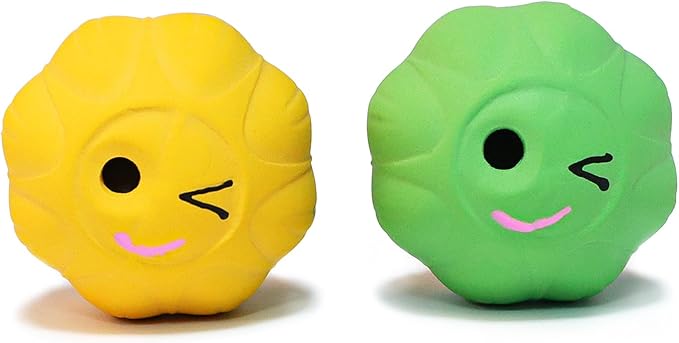 Cat Ball Toys with Bell and Catnip, 2” Bouncing Latex Rubber Pet Chew Toy Kitty Fetch Play Balls for Bored Indoor Adult Cats Kitten Puppy Small Dogs