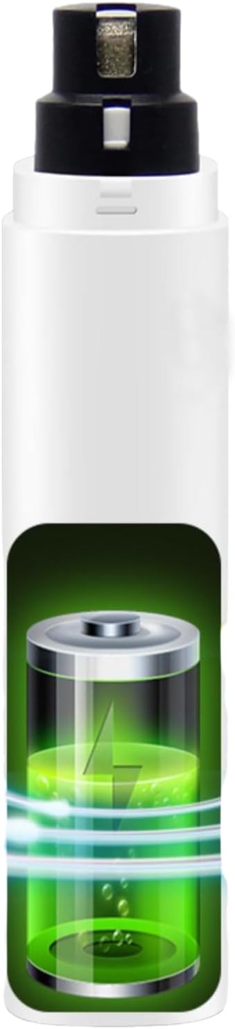 Quiet Rechargeable Pet Nail Grinder - Dog Nail Clippers and Grinder - with LED Lights and Quick Sensor, Diamond-Tip Dust Collector, Suitable for Large Dogs, Small Cats, and Rabbits (Pink)