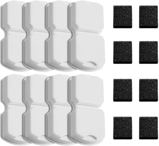 Cat Fountain Filters Replacement: 16 Pet Water Fountains Filter - 8 Carbon Filters & 8 Foam Filters - Suitable for GIOTOHUN Stainless Steel Cat Fountain S11