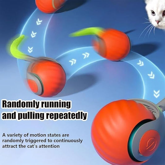 2 Packs Speedy 2.0 Tail,2025 New Speedy 2.0 Tail Cat Toy,Interactive Cat Toys for Indoor Cat, Turbo Tail 3.0 Smart Interactive Cat Toy Ball