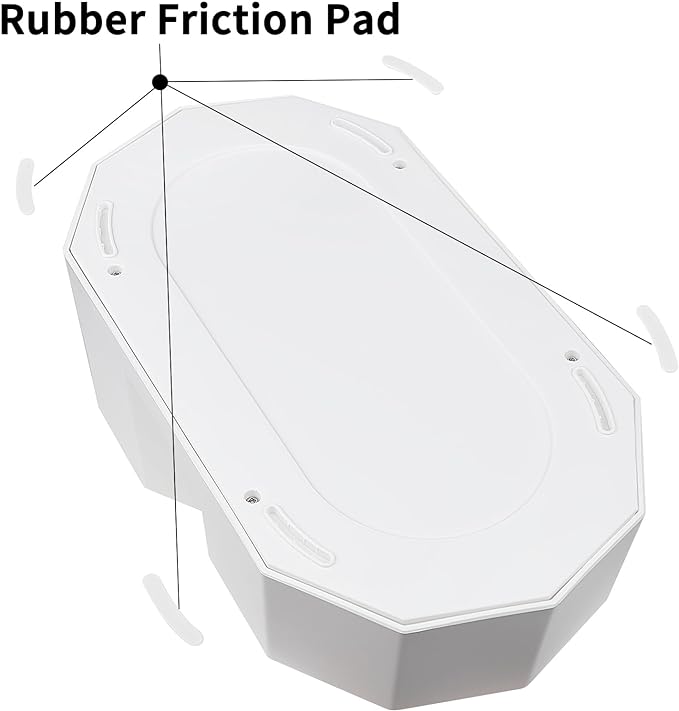 Sfozstra Dog Water Bowl Dispenser: 6L Large White Gravity Stainless Steel Bowl - Without Filter - Pet Feeder for Pets Indoor/Outdoor Use by Owners