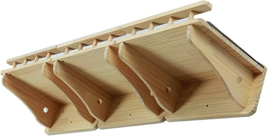 SHENGOCASE 47.2" x 11.8" Natural Solid Wood Wall Mounted Cat Shelves, Superhighway Walkway Balcony Wall Furniture, Steps Stairs, Perch