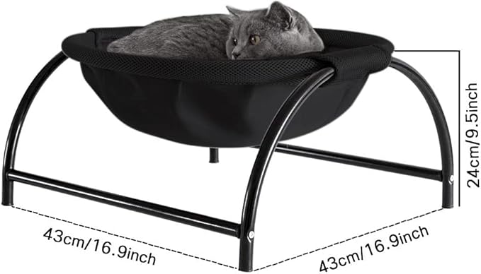 Cat Bed Dedicated Replacement Net Cover Soft Durable Breathability (Black)