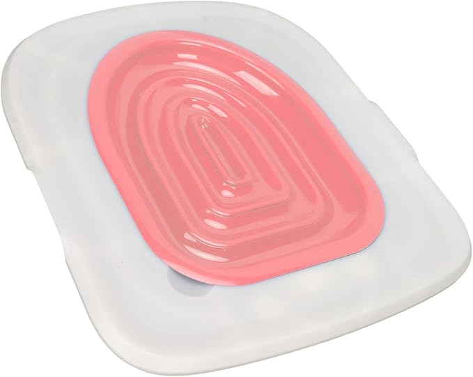 Kitty Toilet Training Kit, KIMISS Cat Toilet Training Kit Universal Reusable Environmentally Friendly Cat Toilet Trainer for Pet Cleaning Cat Training Toilet (White Tray, 1 Inner Support)