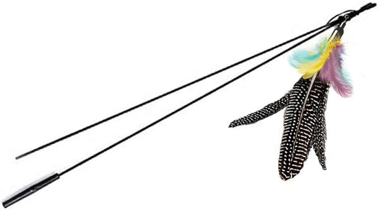 Handmade Natural Feather Cat Toy Dah Bird Refills - Interactive Cat and Kitten Toy - 6 Pack