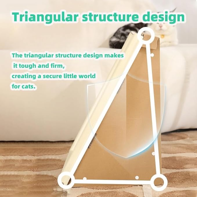 Oil Painting Cat House with Scratcher,Cat Bed Art Picture Frame Scratching Board Playing Tent Box, Assemble Kitty Couch Cave Condo Creative Pets Furniture - Kitty Living in Famous Painting