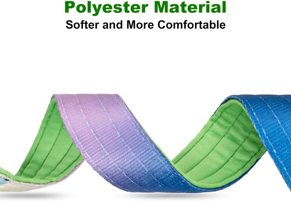 TSPRO Premium Dog Collars Tactical Dog Collar with Handle and Heavy Duty Quick-Release Metal Buckle Durable Thick and Adjustable for Medium to Large Dogs (Gradient Multi-Colored M)