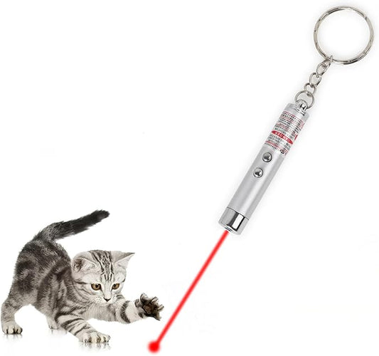 2-in-1 Cat Pet Toy Red LED Pointer Pen White Flashlight Torch Interactive Training Pen for Cat Dogs