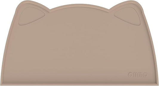 OHMO - Cat Food Mat, Silicone Pet Feeding Mat for Floor Non-Skid Waterproof Dog Water Bowl Tray, Easy to Clean Pet Placemat