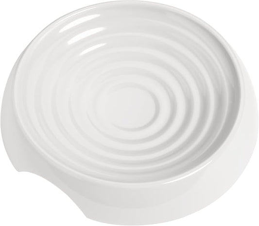 CatGuru Cat Bowls, Whisker Friendly Cat Food Bowl for Indoor Cats, Reliefs Whisker Fatigue, Wide Pet Bowl, Non Slip Pet Feeding Bowls, Shallow Kitten Dish (Marshmallow)