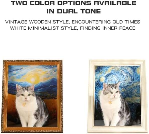 Oil Painting Cat House with Scratcher,Cat Bed Art Picture Frame Scratching Board Playing Tent Box, Assemble Kitty Couch Cave Condo Creative Pets Furniture - Kitty Living in Famous Painting (Field)