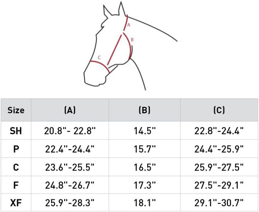 HORZE Adepto Adjustable Horse Halter | Soft, Durable Polyester - Canal Blue - Cob