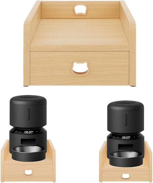 Raised Pet Feeder Stand for Cats & Dogs Neck Health, Holder for Pet Automatic Feeders, Pet Water Dispenser Stand, Adjustable Height Elevated Shelf for Petlibro and Most Pet Feeders