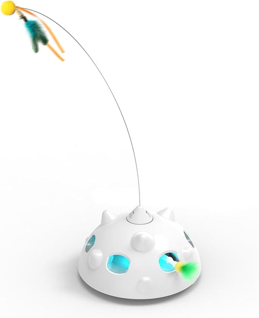 Cat Toys for Indoor Cats - Rechargeable Silent Interactive Automatic Cat Toy | Electric Feather Cat Bird Toy | Electric Cat Teaser Wand | Flapping Butterfly Bird Cat Toy | Toys for Adult Cats