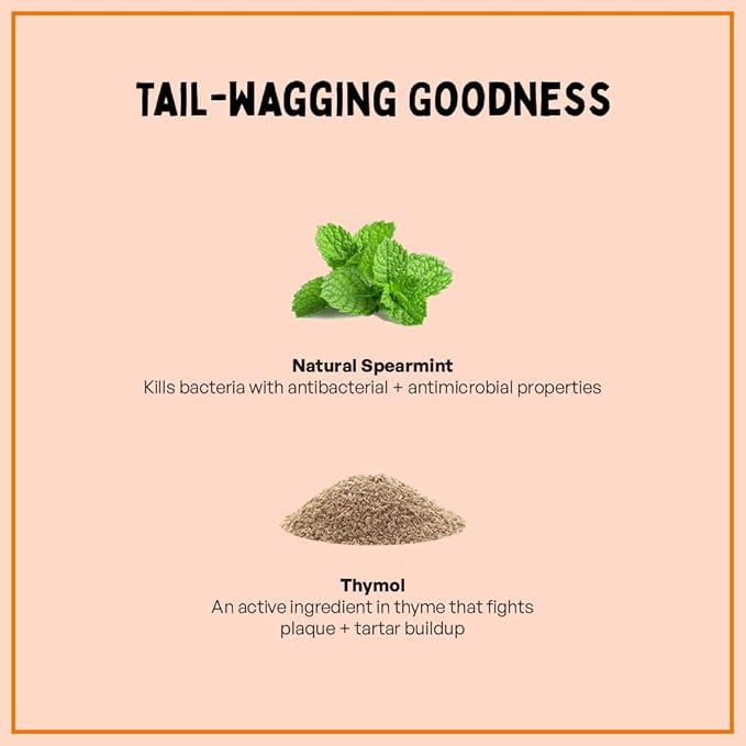 Fresh Breath Oral Strips for Dogs & Cats | Natural Spearmint & Thymol for Easy and Convenient, All-Natural Oral Care (30 Oral Dissolving Strips)