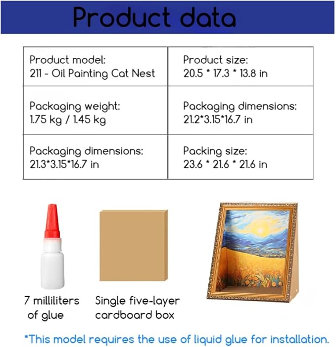 Handcrafted Oil Painting Cat Nest（Mona Lisa）