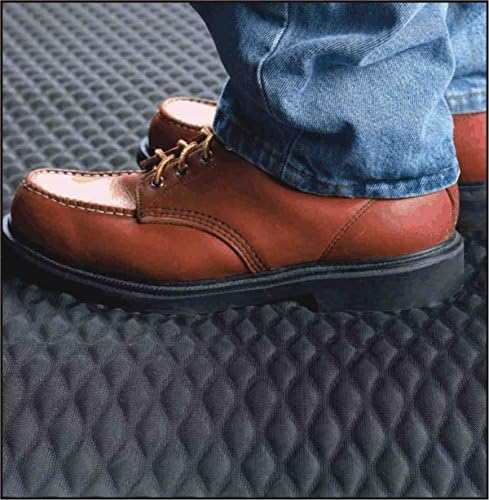 American Floor Mats Hog Heaven 5/8 inch Black & Black Border 4' x 6' Nitrile Backed Anti-Fatigue Comfort Mat