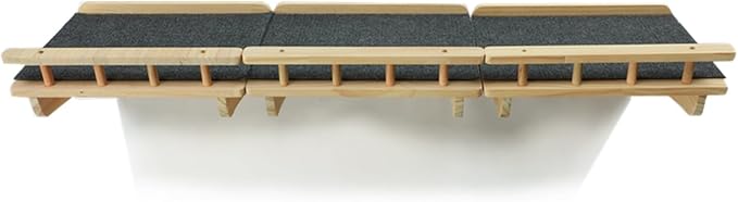 SHENGOCASE 47.2" x 11.8" Natural Solid Wood Wall Mounted Cat Shelves, Superhighway Walkway Balcony Wall Furniture, Steps Stairs, Perch