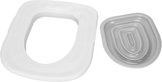 Cat Toilet Ing Kit, Training Universal Reusable Environmentally Kit, Potty Seat, Litter Boxes Friendly Trainer for Pet Cleaning Systems Plastic Er Cleaning, Supply, Teach to Use (White Tray, 1 Gray