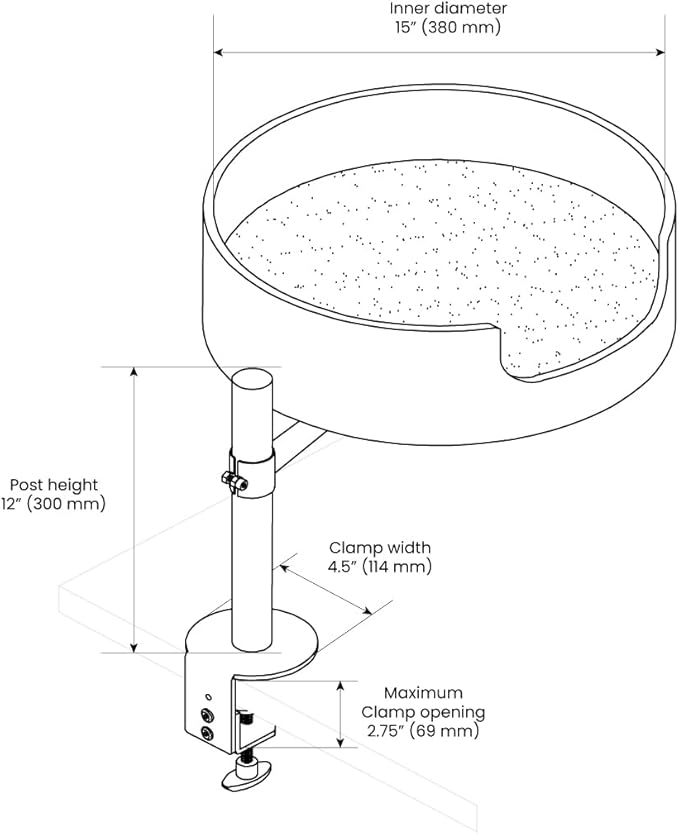 Desk Nest® Cat Bed – Space-Saving, Elevated Bed for Cats – Keeps Desks Clear, 360° Adjustable, Supports 25 lbs – Secure, Stylish and Durable – Perfect for Home Office – Walnut Wood Finish